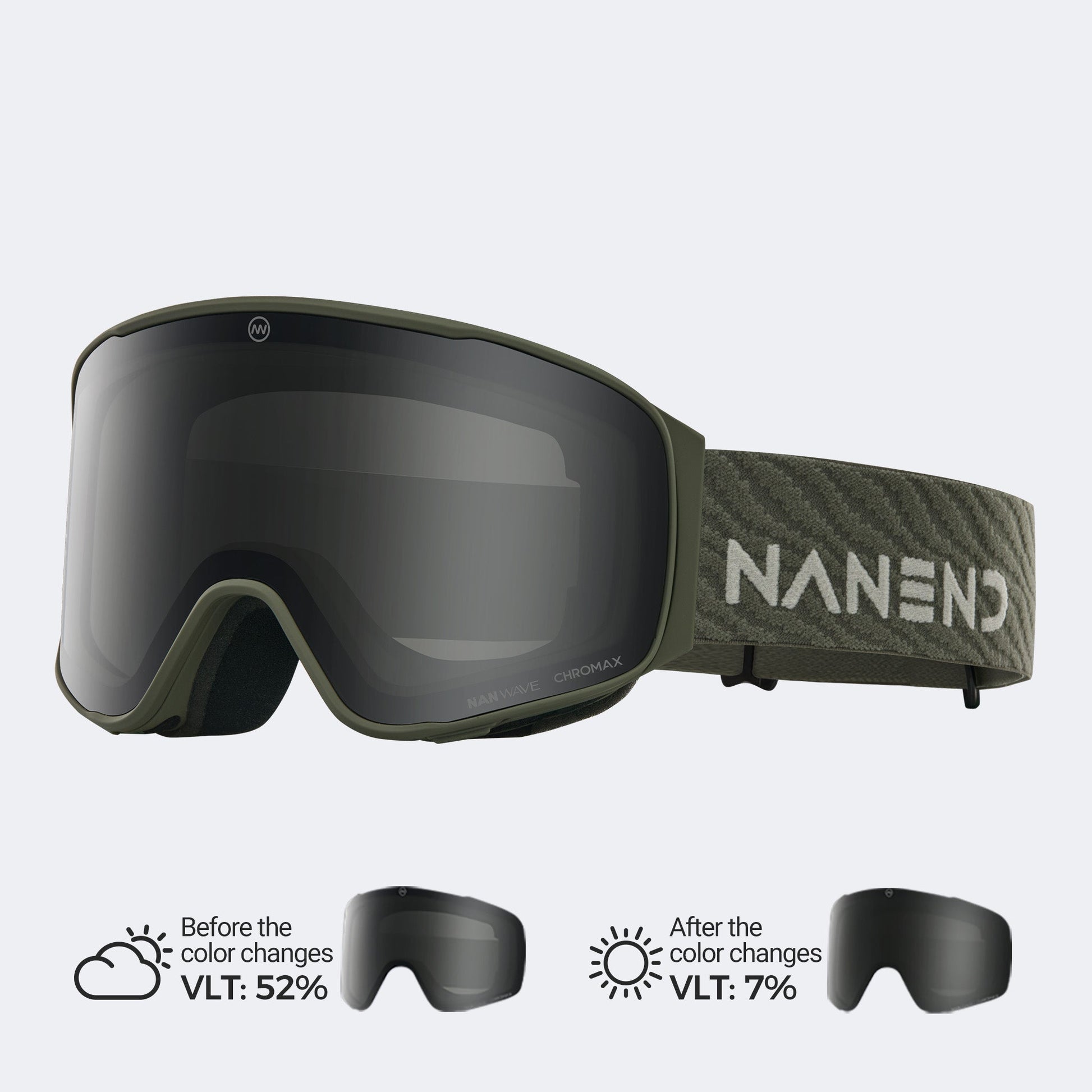 Small-framed, all-weather, photochromic flip-top Ski Goggles NG24MAX