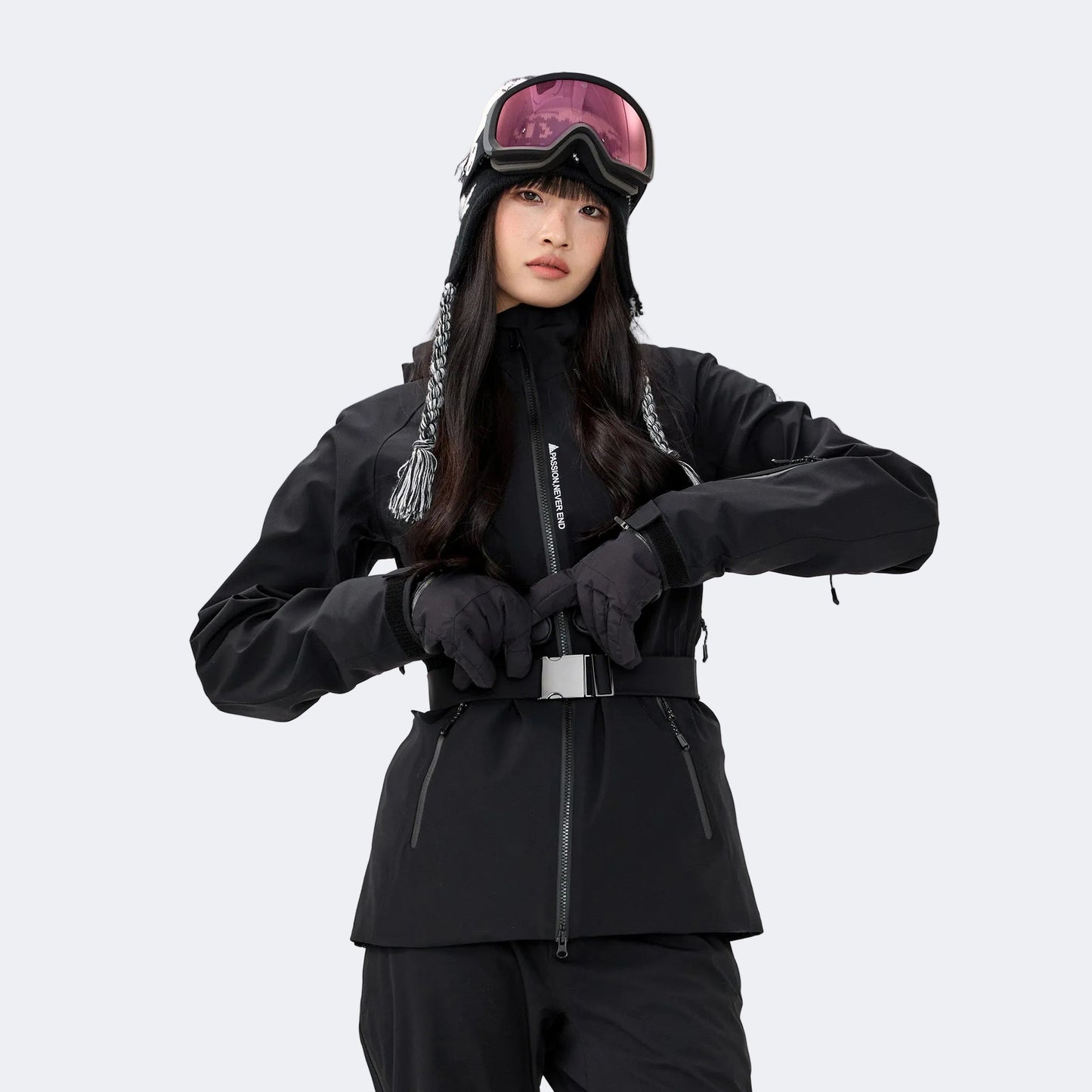 Women's Slim Fit Waterproof P-Cotton Warm Ski Jacket - NANEND