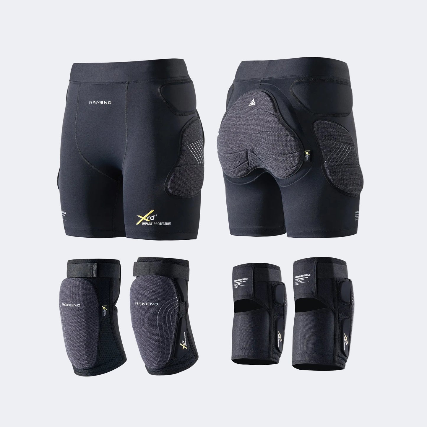 Xrd Professional Cushioning Impact Protection Hip and Knee Pads - Unisex - NANEND