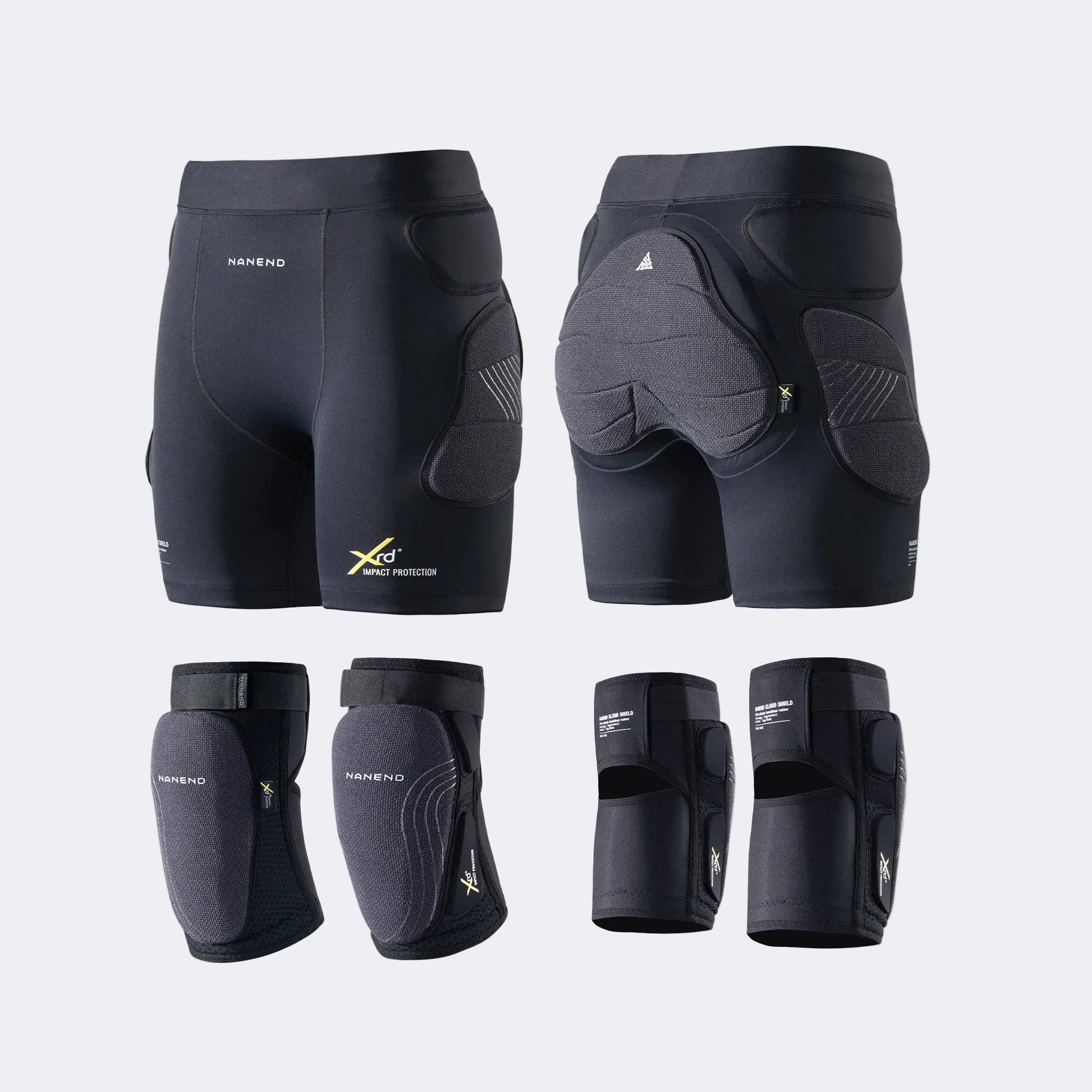 Xrd Professional Cushioning Impact Protection Hip and Knee Pads - Unisex - NANEND