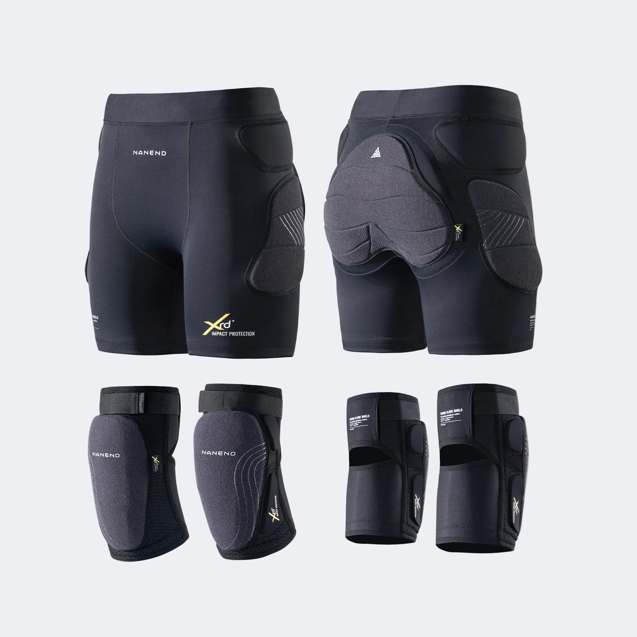 Xrd Professional Cushioning Impact Protection Hip and Knee Pads - Unisex - NANEND